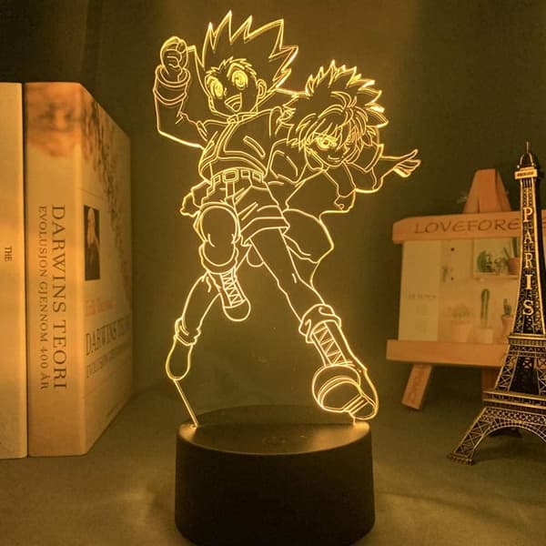 Hunter X Hunter 3D Illusion Natlampe Smart Touch, Ideel Gave til Hjemindretning Børn
