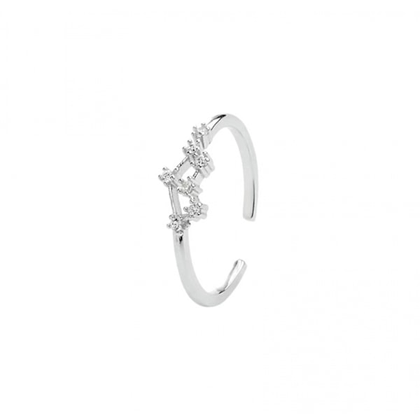 Horoskop Ring 925 Sterling Silver Statement Ring för Kvinnor