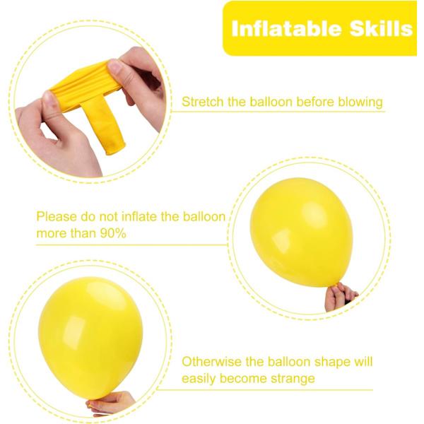 129 st gula ballonger i olika storlekar 18 12 10 5 tum latex ballonggirlang båge för maskeradfest dekoration könsavslöjande examen årsdag Yellow