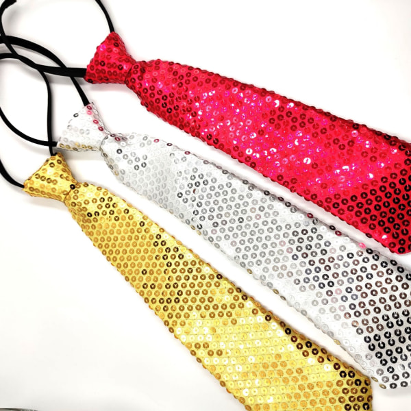 Herr Sequin Slips Självbunden Glans Smal Slips Mode Cos Black