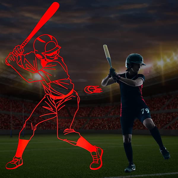 3D Baseball Natlampe til Pigeværelse, 3-Mønstre og Timer