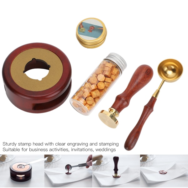 Vaxförseglingsstämpel Kit Presentförpackning Tätningsvax DIY Retro Dekorera Dedikerade Hantverksverktyg Modell B