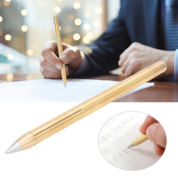 Messing Pen Legering Spids Retro Skriveværktøjssamling Gave Stationery Skole Kontorartikler