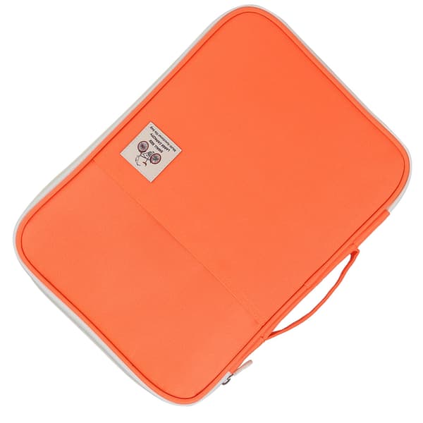 A4 Dokumentpose Filmappe Portfolio Organizer Computer Notebook Lynlås Etui (Orange)