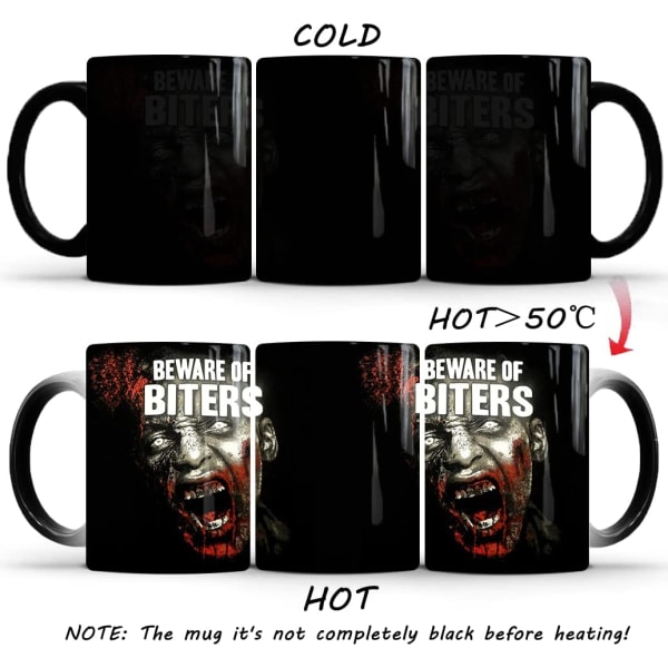 Walknig Dead Horror Zombie Kaffe Krus-Varmefølsom Farveskiftende Kaffe Krus (