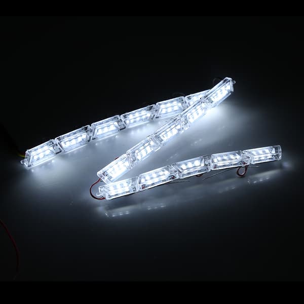 2 stk LED-Strips Lygter Dagkørelys DRL Blinklys 16-LED Modul