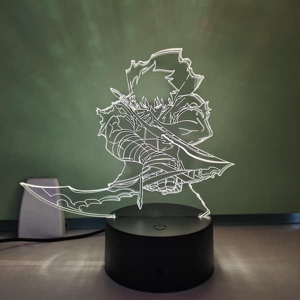 Anime Tegneserie 3D Illusjon Nattlys, LED Bordlamper, S