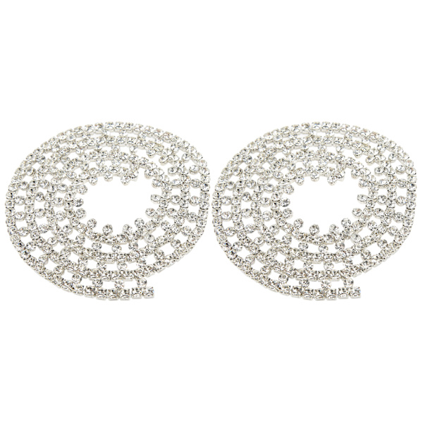Rhinestone-kjede glitrende kloform DIY-håndverk Rhinestone nær kjede trim for håndverk klær dekorasjon gave D-form klør