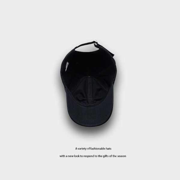 Hatt Brev Broderad Justerbar Baseballkeps Black