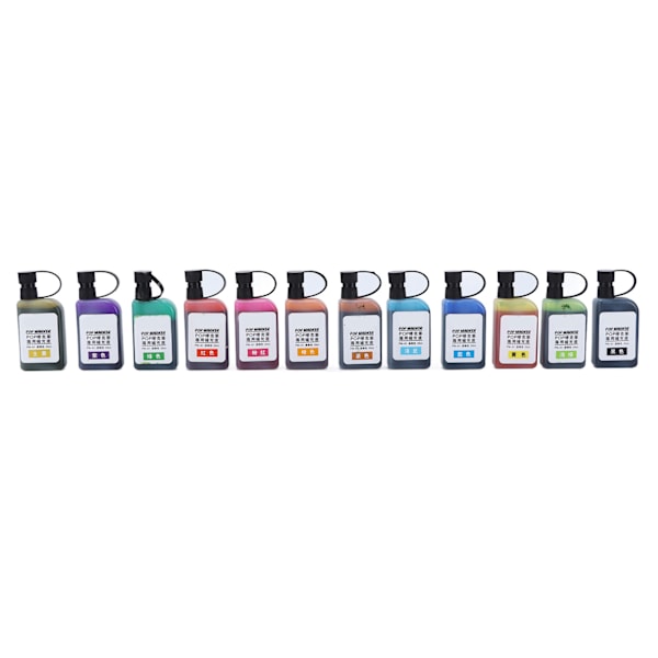 Marker Ink 12 Vibrerende Farver Falmebestandig Vandtæt Transparent Flaske Sikker Blæk Refill Kit