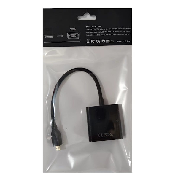 Micro HDMI - VGA -muunnin Micro HDMI - VGA -videomuunnin 1080P 0,2 m