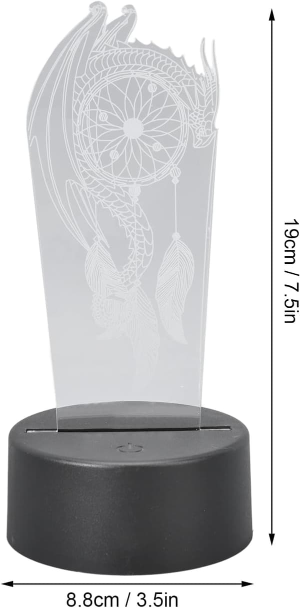 3D Lampe, Nattlys Berøringskontroll Akrylmateriale Mykt Lys
