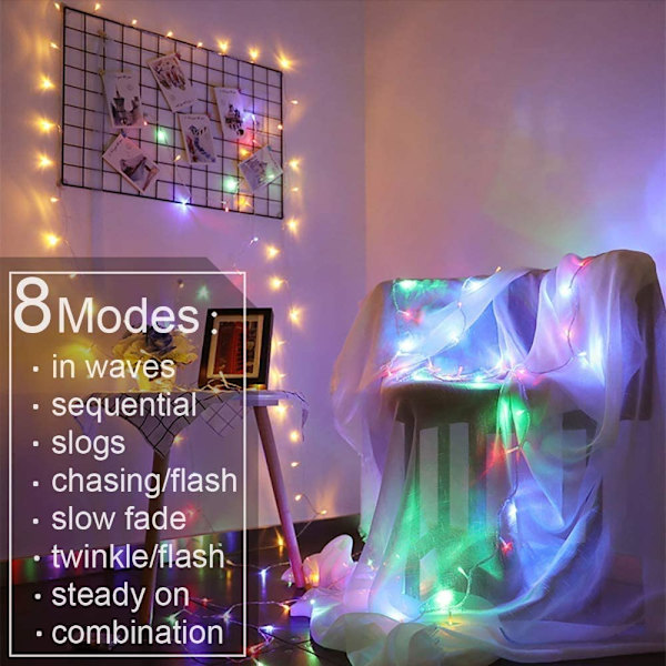 300 LED fönstergardin ljusslinga bröllopsfest hem Garde Color