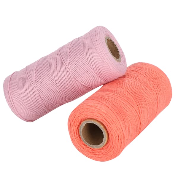 2 stk. broderimaskin tråd 8/4 renning garn veving teppe ekte bomull spinning 250 meter