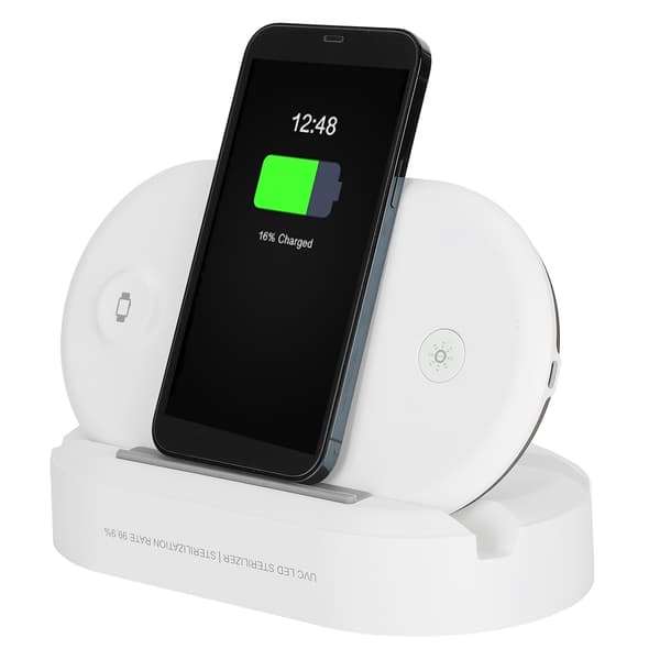 UV-lys telefonrenserboks trådløs opladning bærbar holder multifunktionel luftrenser