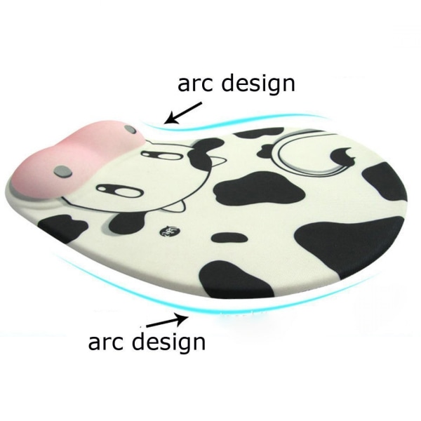 Håndledsbeskytter Silikone Super Soft Cow Wrist Pad Musemåtte Ergonomisk design Memory Foam Musemåtte / Håndledsmåtte