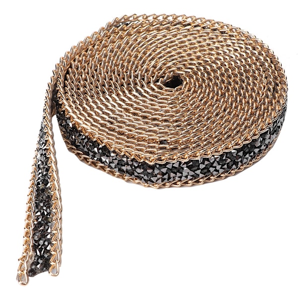 1,5 cm Rhinestone kedja trim 5 yards handgjorda kläder applikation dekoration tillbehör (typ B)
