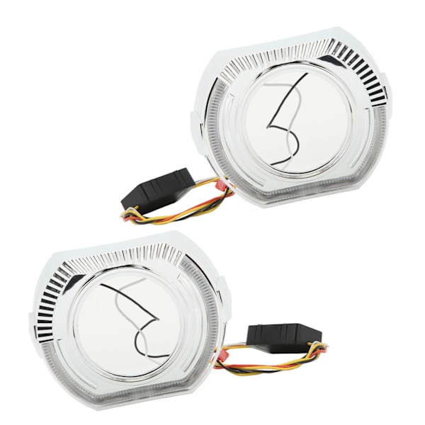 LED Angel Eyes Halo DRL Bezel Shrouds 12V 5W Venstre Højre Ringdæksler til 3 Tommer Bi Xenon LED Dobbeltlinse Forlygte Hvid Gul Lys