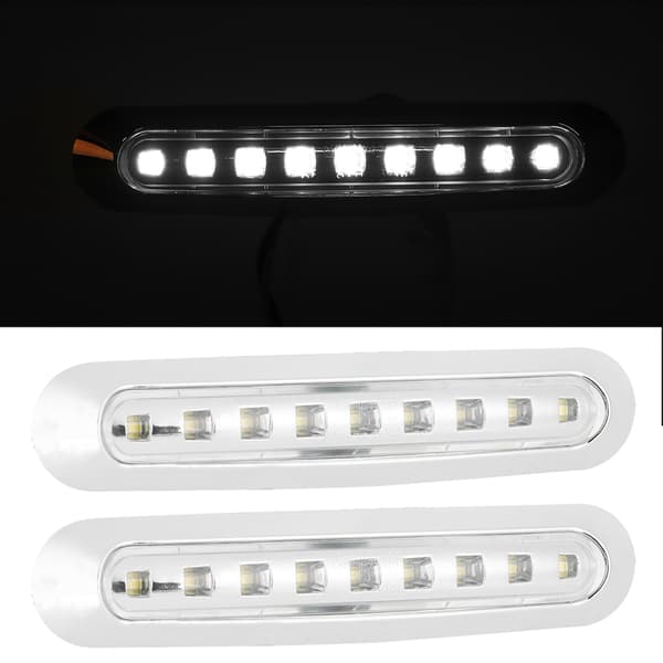 2 stk 9 LED Lastebil Sidelys Rød Gul Hvit Sidelys Blinklys 10-30V