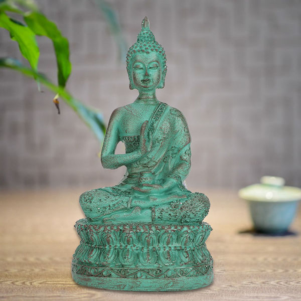 Sakyamuni Buddha Imitation Copper Buddha Statue Thai Sakyamuni Resin Craft Ornament (Brons)