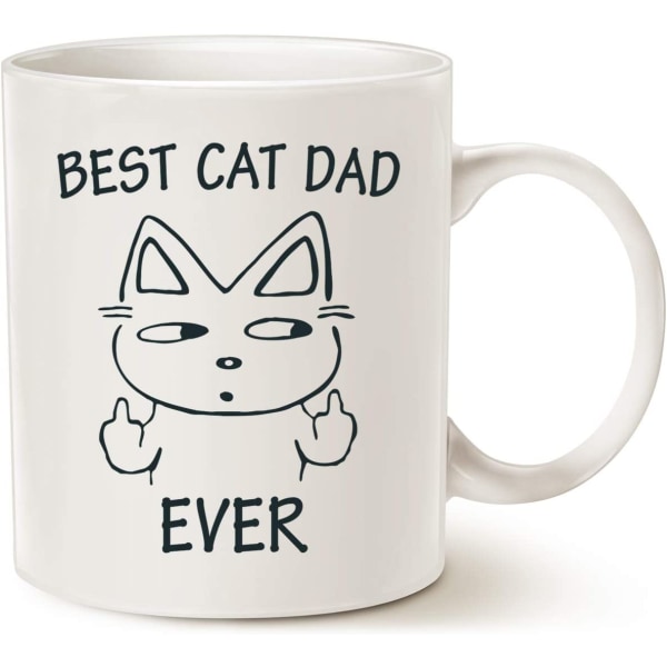 Rolig kattpappa kaffemugg för kattälskare, bästa kattpappa någonsin söt fars dag gif