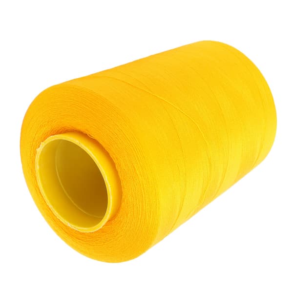Sytråd 8000 meter Flere farvede polyestergarner til DIY broderimaskine Projekt385 Gul