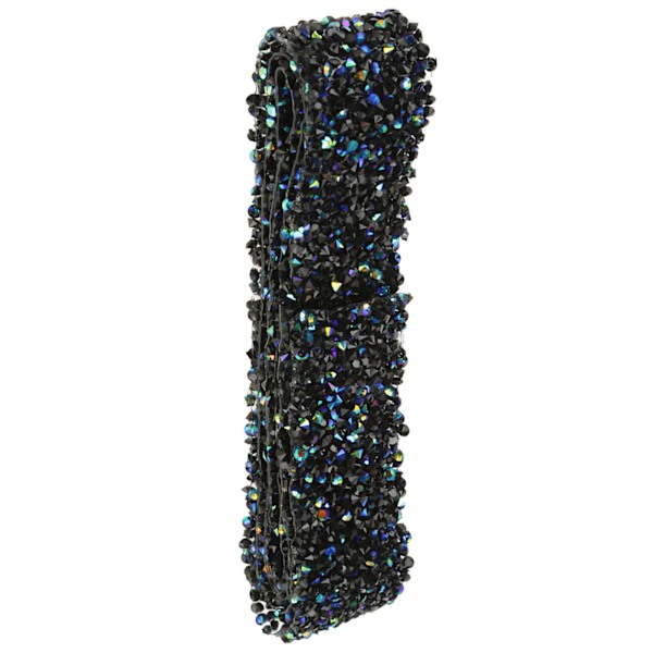 Diamantnät Wrap Rulle Sparkle Crystal Rhinestone Band Bröllopsdekoration (Blå & Svart)
