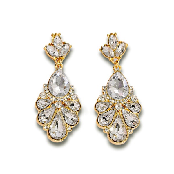 1PCS Cubic Zirconia Statement Örhängen - Kristall L