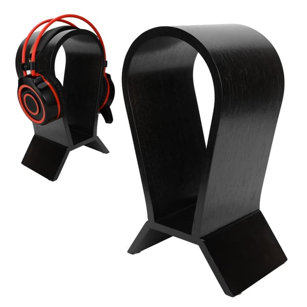 Hovedtelefonholder Bluetooth Headset Integreret Buet Display Stativ Opbevaringstilbehør Sort