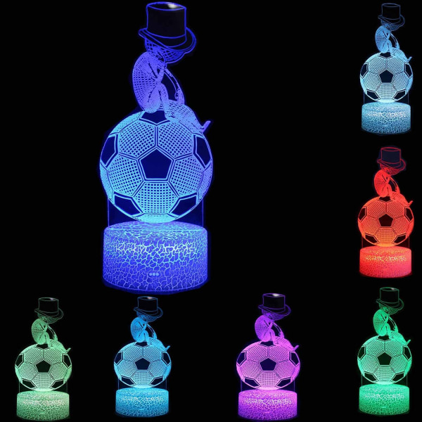 16 Färgbyte Dekor Lampa Skrivbord Bord Fotboll 3D Illusion N