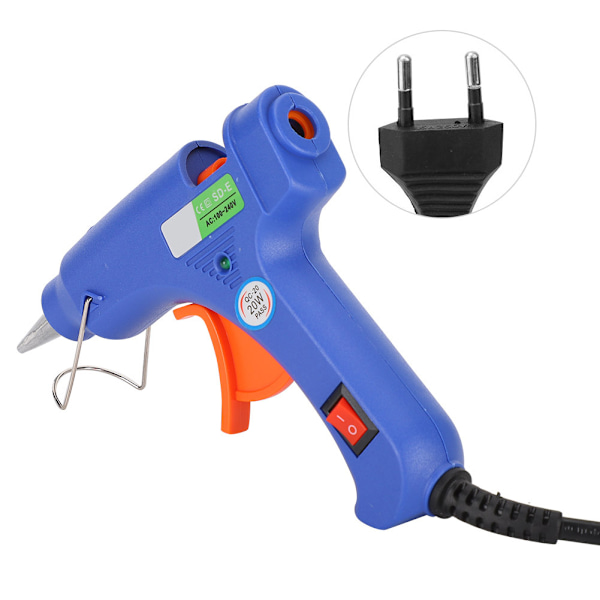 20W Heta Smältlim Pistol DIY Universell Handgjord Elektrisk Uppvärmning Professionell Utrustning 110‑240VEU-kontakt