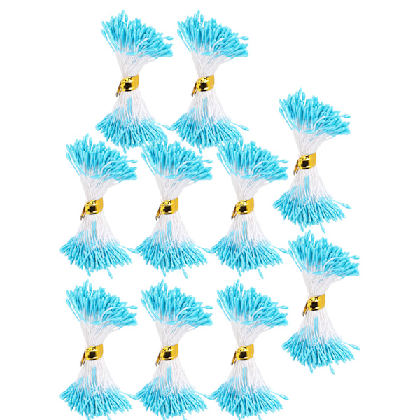 900 st pärlstamens blå dubbeländad blomma kärna gips konstgjord bukett gör tillbehör (1 mm (#17))