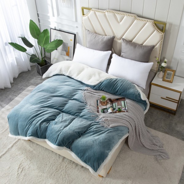 Fleece sengetæppe Super Soft Fuzzy Plys Varm Hyggelig Fluffy M
