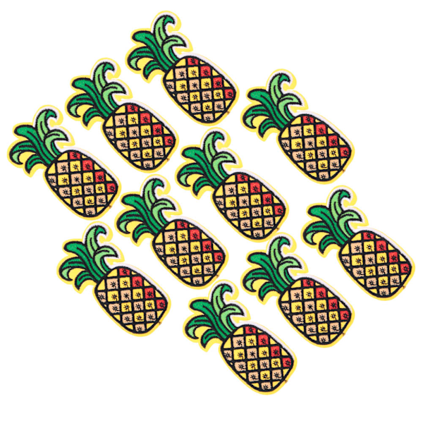 10 stk. DIY håndlavede madform syning broderi stof patches tøj tilbehør (ananas)