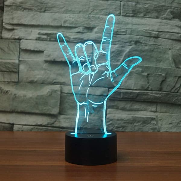 Jeg Elsker Dig Tegn 3D Optisk Illusion Akryl Natlampe Touch