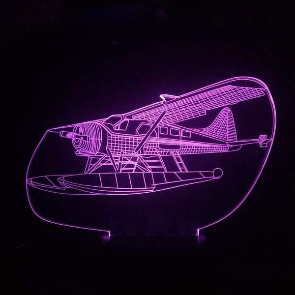 3D Fly Natlampe Illusion 7 Farveskiftende Touch Sw
