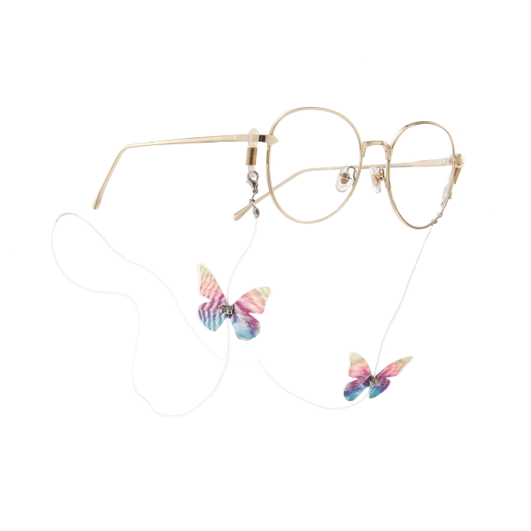 Chain Glasses Chain Gold Butterflys Rhinestone Glasses Rope