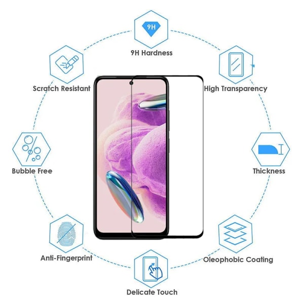 2 st Redmi Note 12 härdat glas redmi note 12s skärmskydd för Xiaomi redmi note 12 pro 5g Mica kamera redmi note12 pro plus