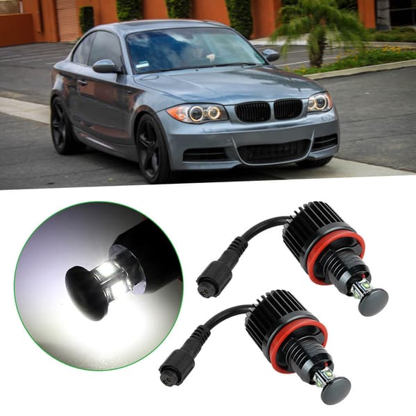 2 st För H8 40W Super Ljusa Angel Eyes Dimljus LED-lampor Passar för E91 E92 E93