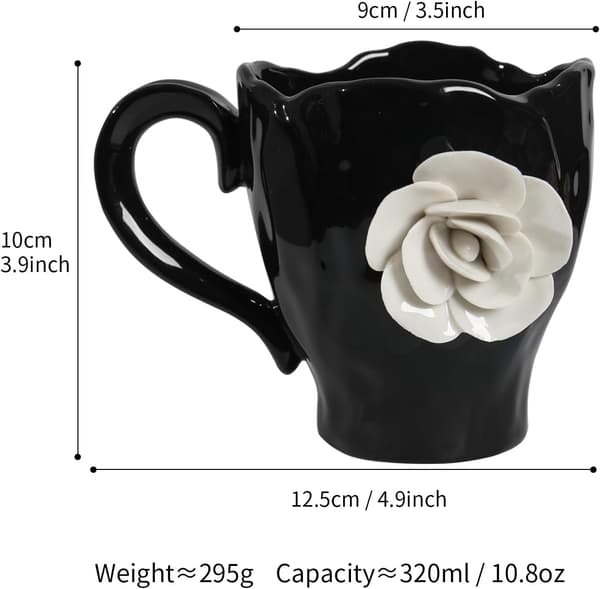 Keramiske Søde Kaffekopper, Håndlavede Blomsterte Krus, Gaver til Mælke Kaffe Te Elskere