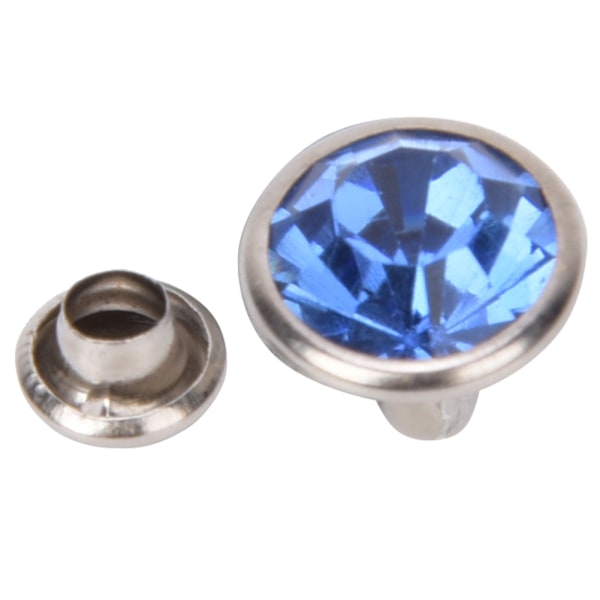 20 sarjaa värikkäitä hopeisia strassiniittejä, DIY-laukkujen, kenkien ja vaatteiden koristeluun, 10 mm x 10 mm, hopeanväriset, vaaleansiniset strassit