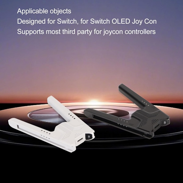 Universal Joycon Ladegrep for Nintendo Switch, PENJOY Switch Kontrollerholder for Switch Joy Con og tredjepartskontrollere White