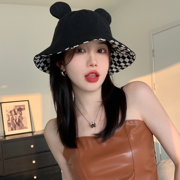 Dam Bucket Hat Fashion Checkerboard Bucket Hat Packable T
