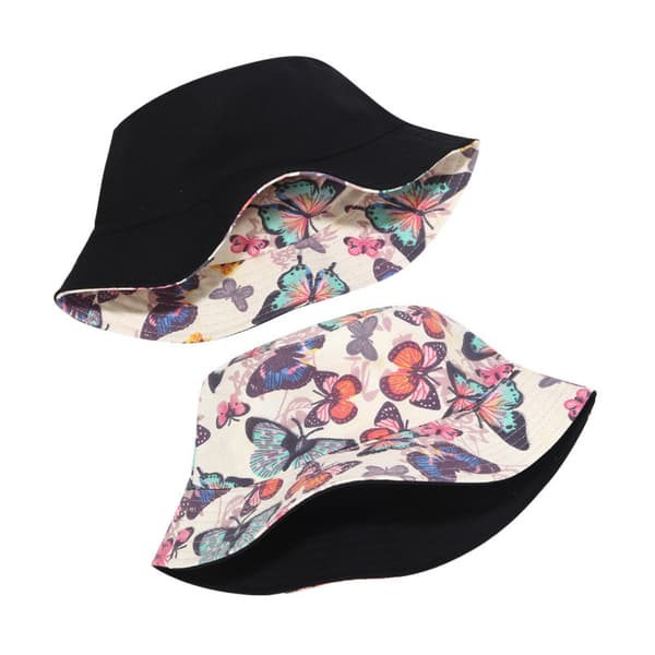 Foldbar Vendbar Sommerhat med Sommerfugleprint