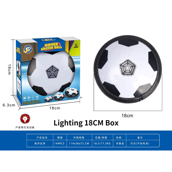 Sport Kids Levitate Suspending Fotboll Luftkudde Flytande Skum Fotboll med LED-ljus Glidande Leksaker Fotboll Leksaker Barnpresenter
