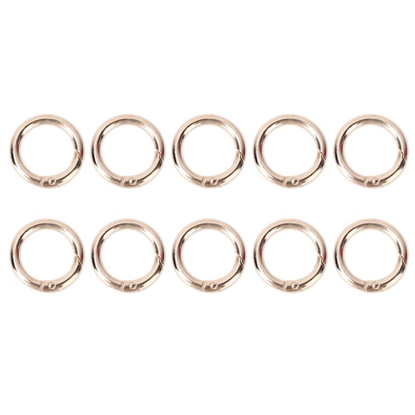10 st legeringssnäpplås runda ringar konecting spänne kläder skor handväska tillbehör (guld)