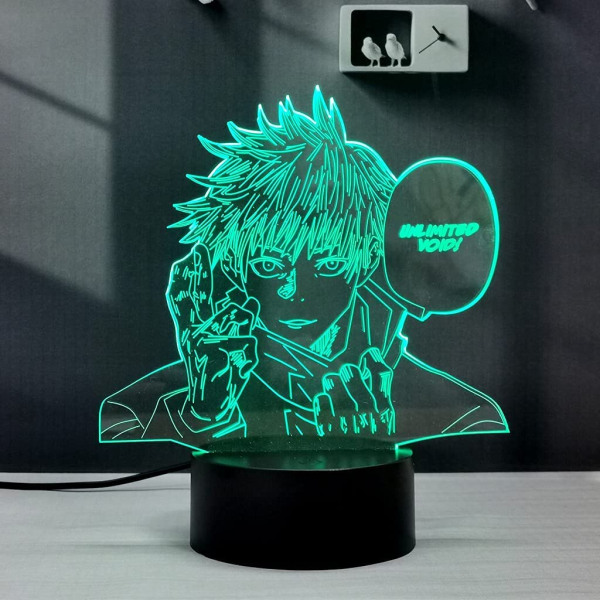 Satoru Gojo 3D Illusion Jujutsu Kaisen LED Anime Lampa 16 Col