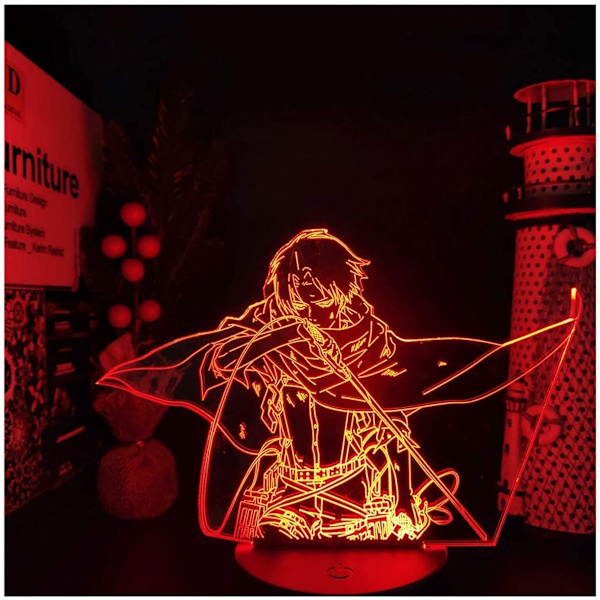 Attack on Titan 3D Anime Lamp Natt Levi Ackerman Illusion N