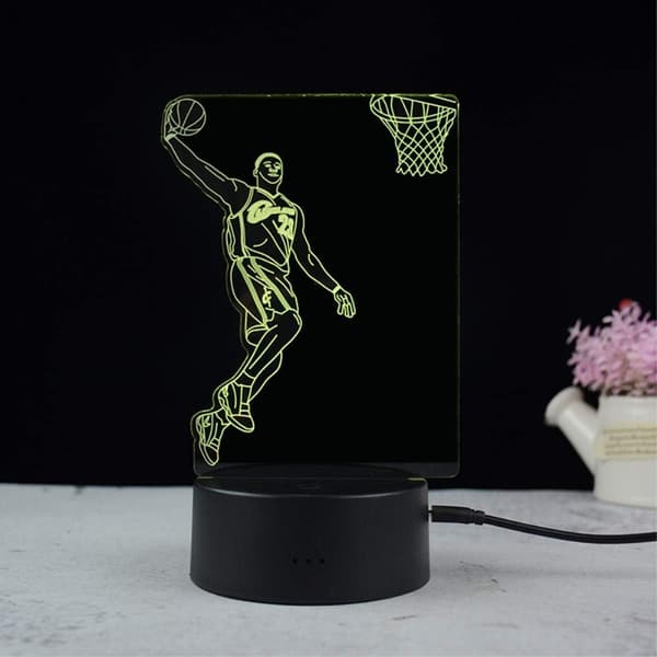 3D Illusjon LED Nattlys, 16 Farger Gradvis Endring Berøring