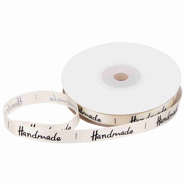 Handgjord bandinslagning satinband presentförpackning för hem/bröllopsdekoration (beige)
